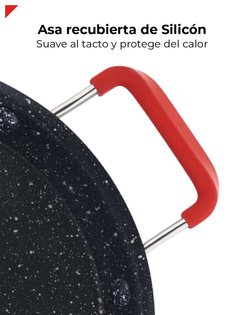 Batería de cocina de acero inoxidable antiadherente titanio 8 piezas 5