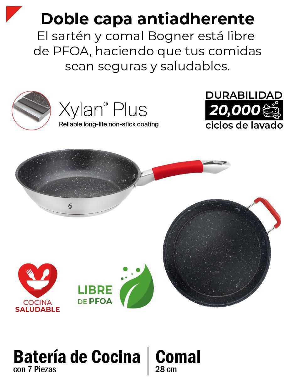 Batería de cocina de acero inoxidable antiadherente titanio 8 piezas 7