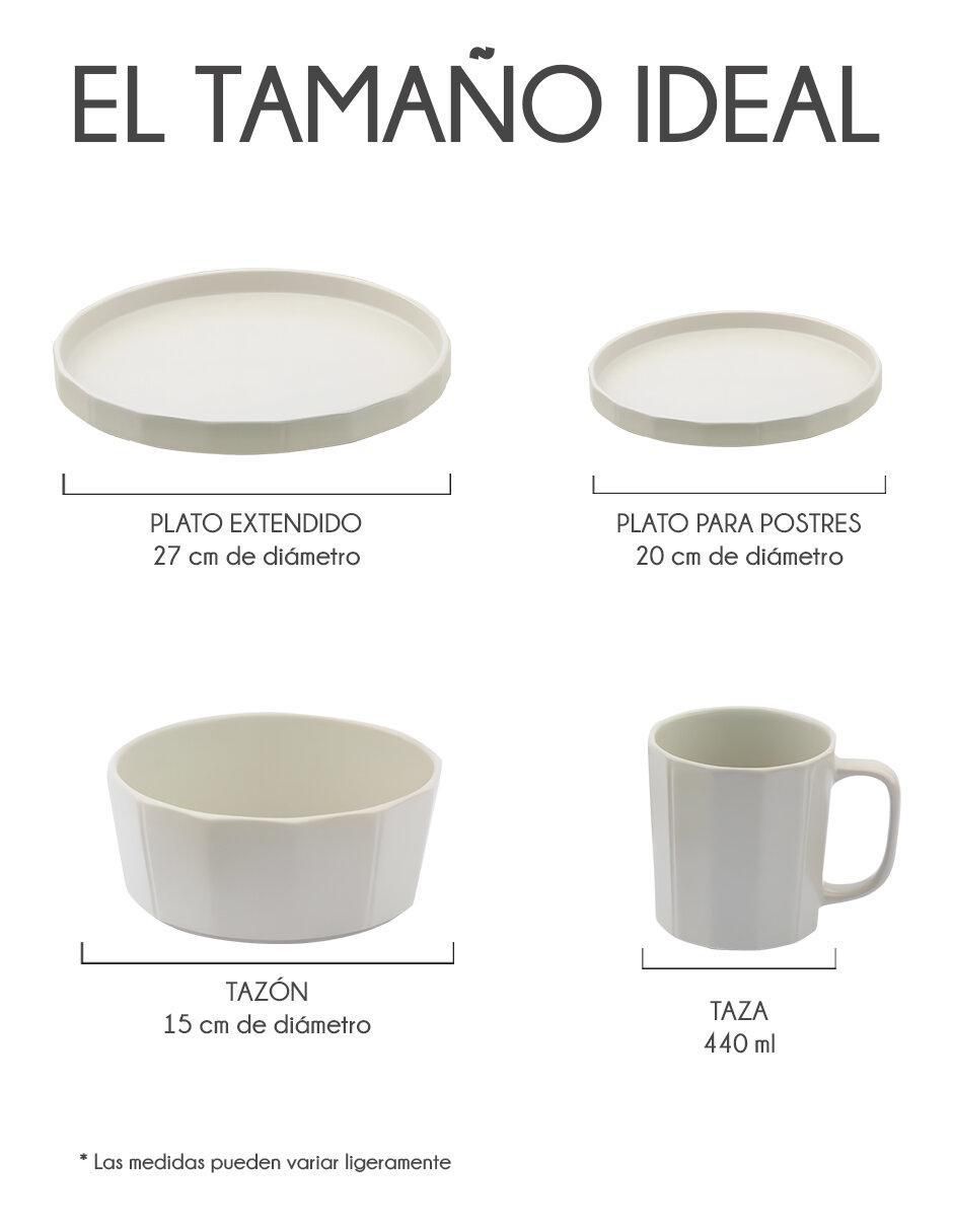 Vajilla cerrada diamond elite
 de cerámica para 4 personas 6