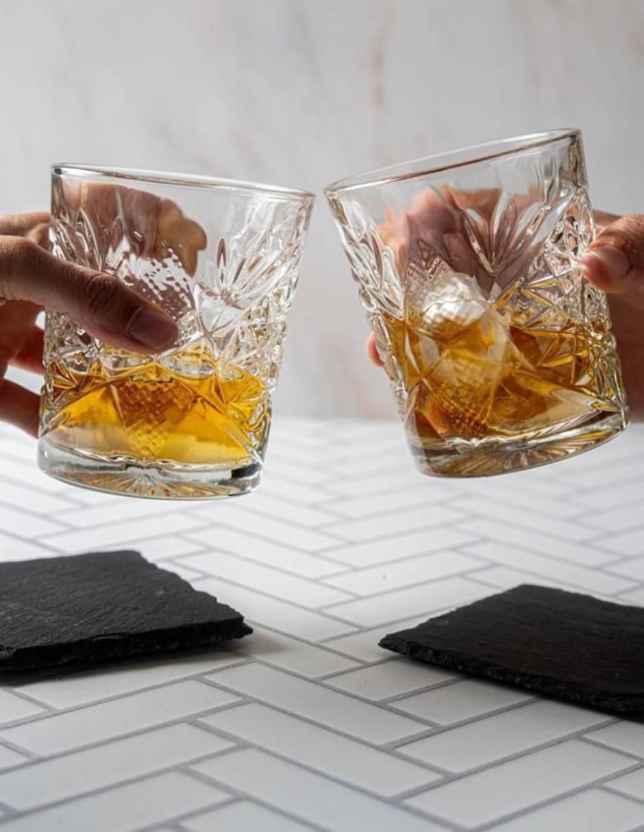 Set de vasos para whisky hobstar de vidrio con 4 piezas 2