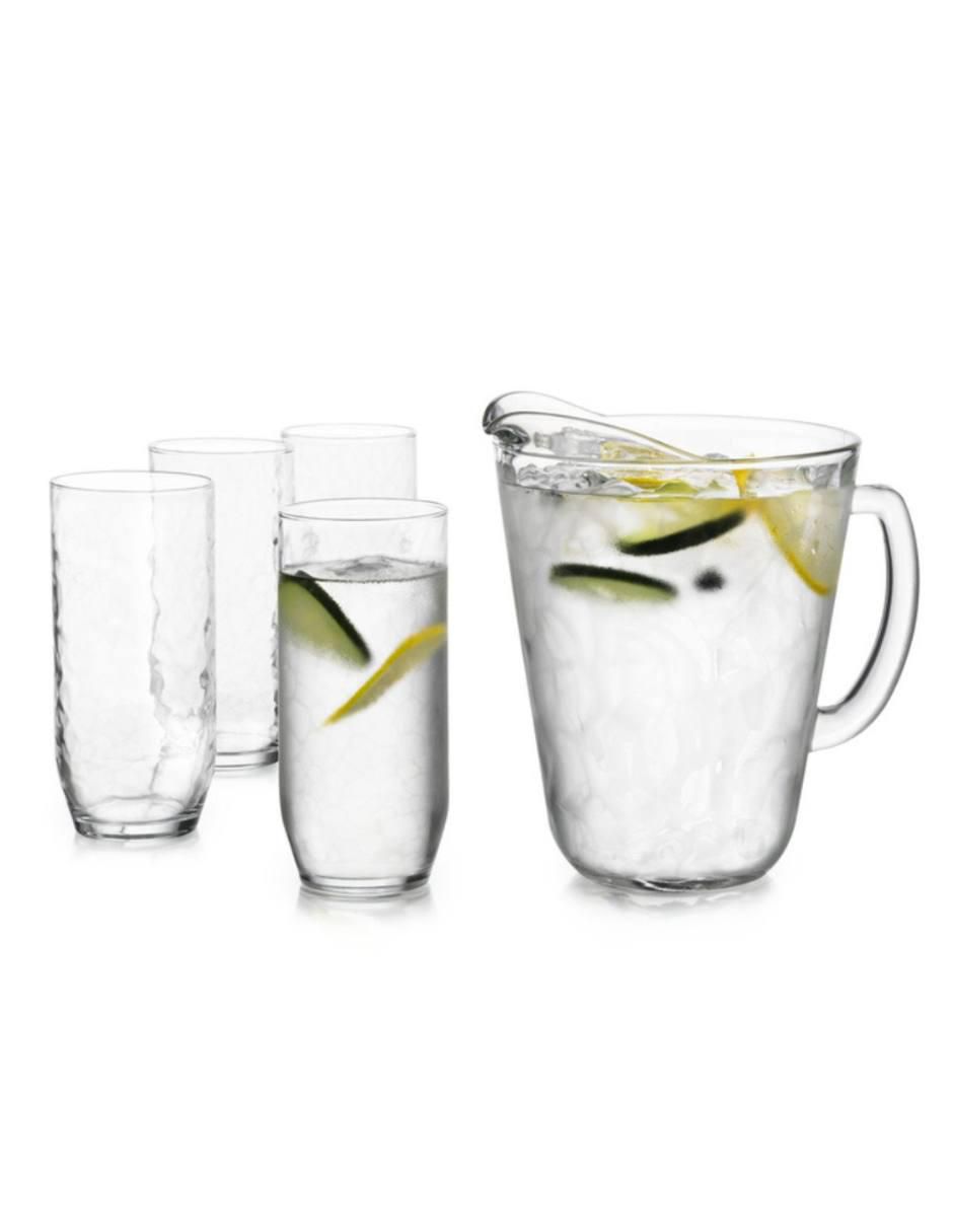 Set jarra con vasos para agua alaska de vidrio con 5 piezas 3