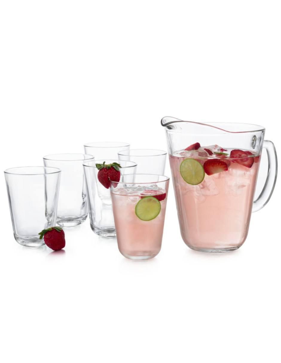 Set jarra con vasos para agua calypso de vidrio con 7 piezas 2