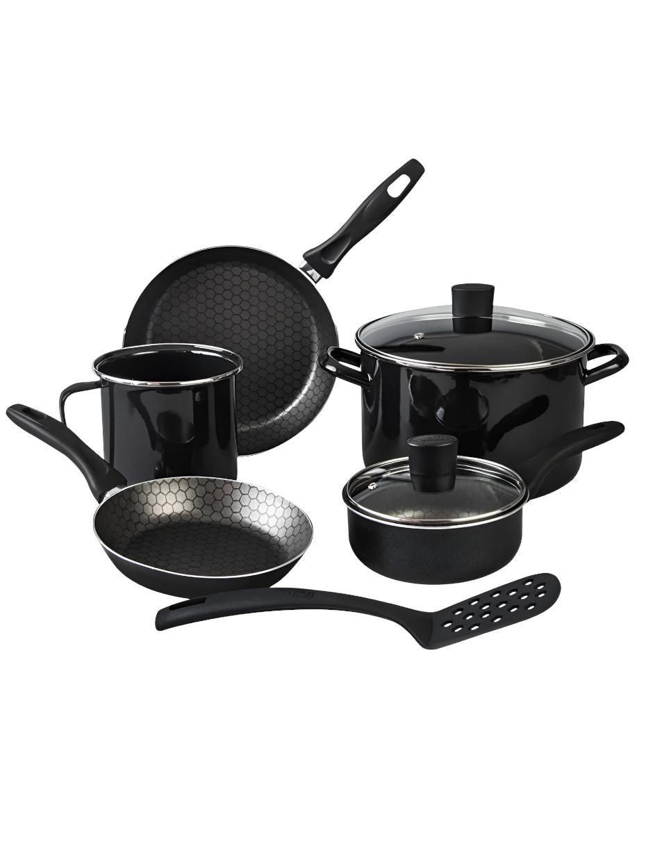 Batería de cocina de aluminio antiadherente thermocell 8 piezas