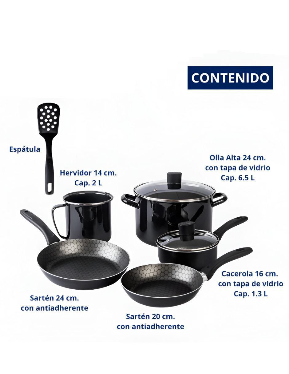 Batería de cocina de aluminio antiadherente thermocell 8 piezas 4