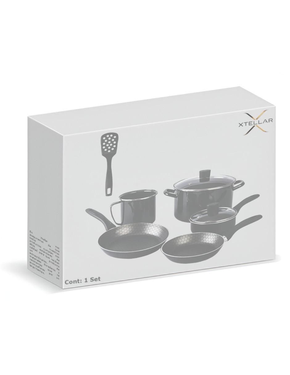 Batería de cocina de aluminio antiadherente thermocell 8 piezas 3