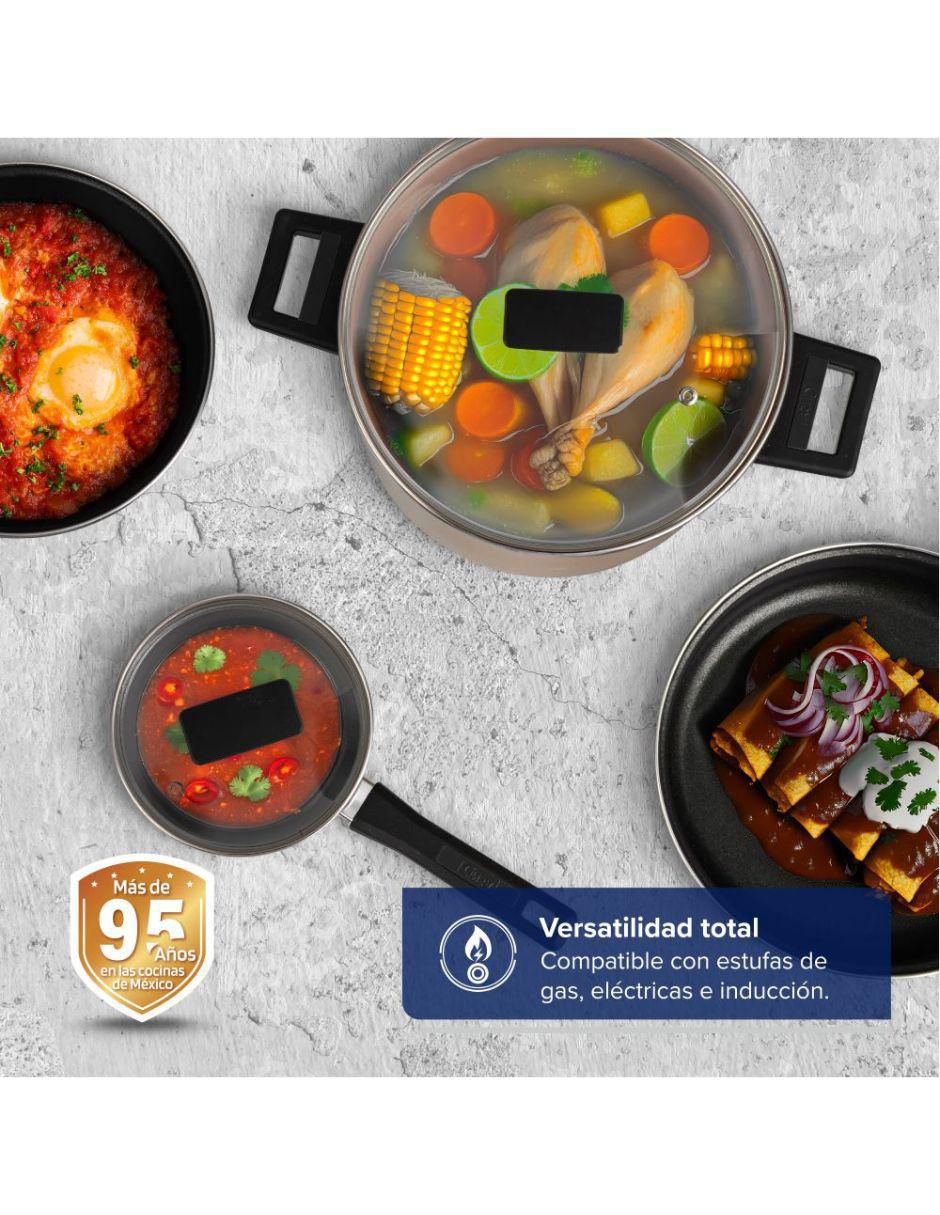 Batería de cocina Duramax de acero vitrificado antiadherente sin PFOA 17 piezas 3