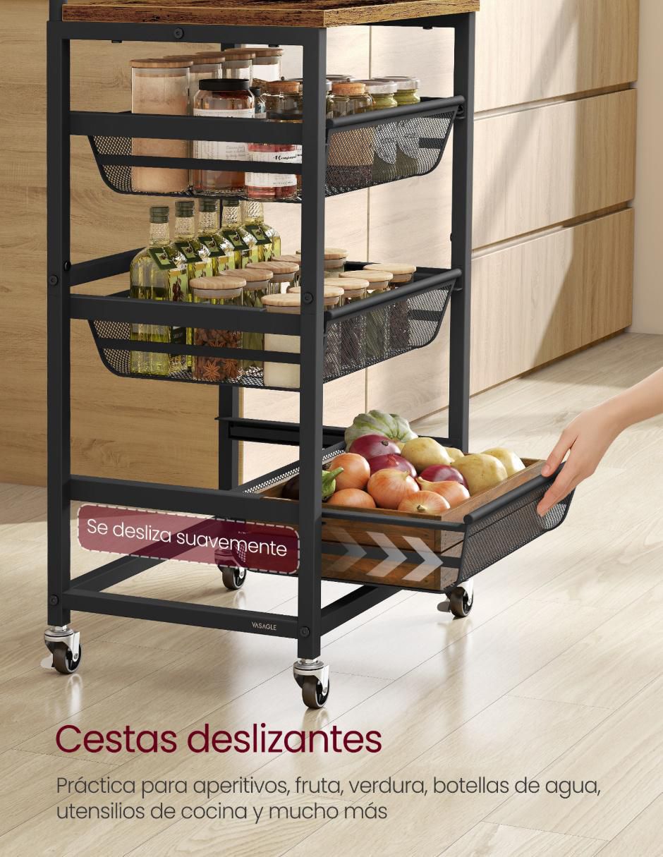 Carro de servicio cocina derry MDF 2