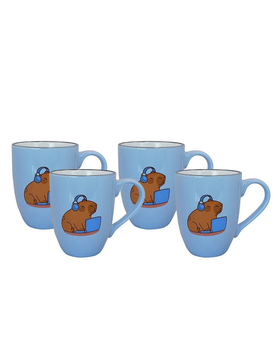 Juego De Taza Y Platillo Cerámico Con Forma De Bolso - 310 Ml, Color Rosa, Incluye Cuchara, Regalo Ideal