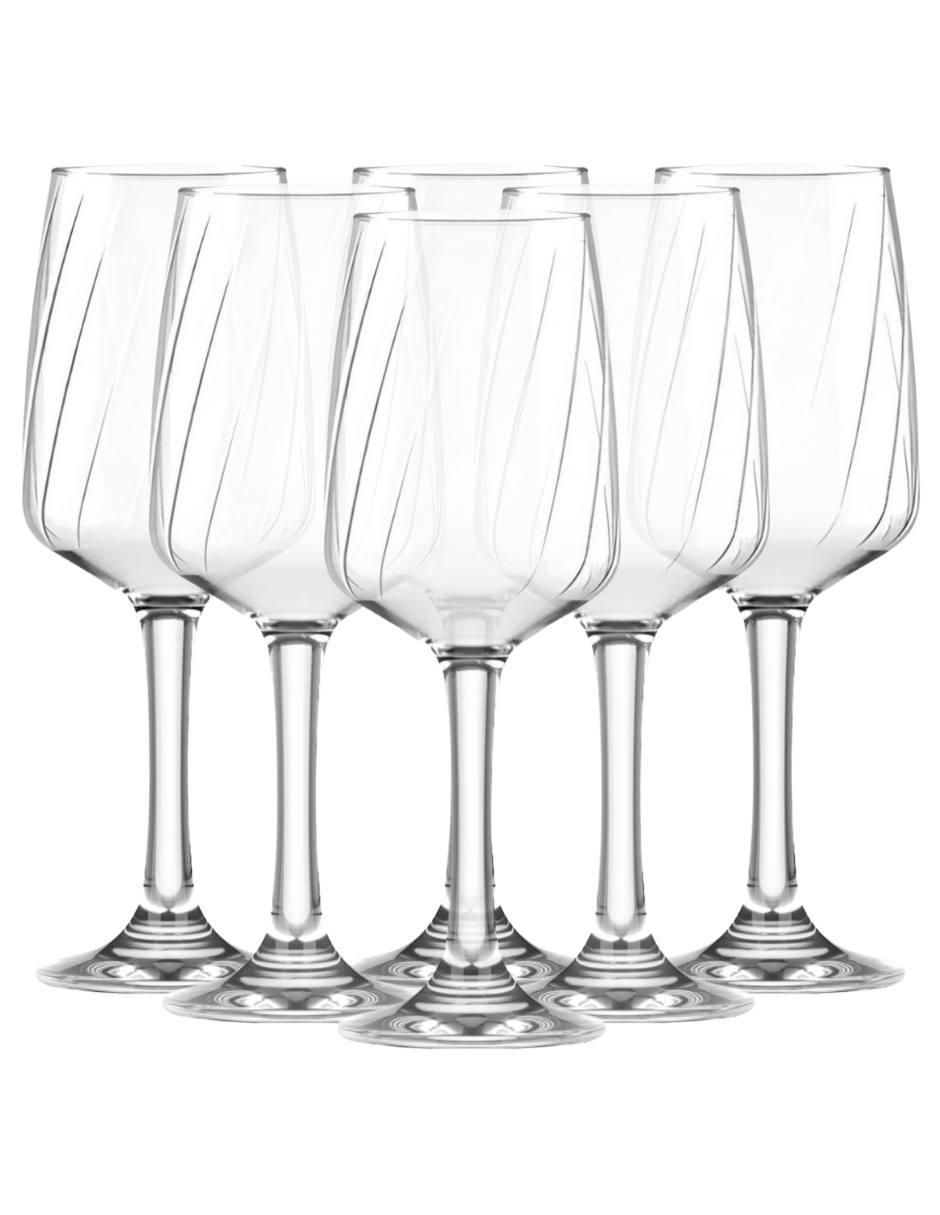 Set de copas para Vino de vidrio 6 piezas Set de copas para Vino de vidrio 6 piezas