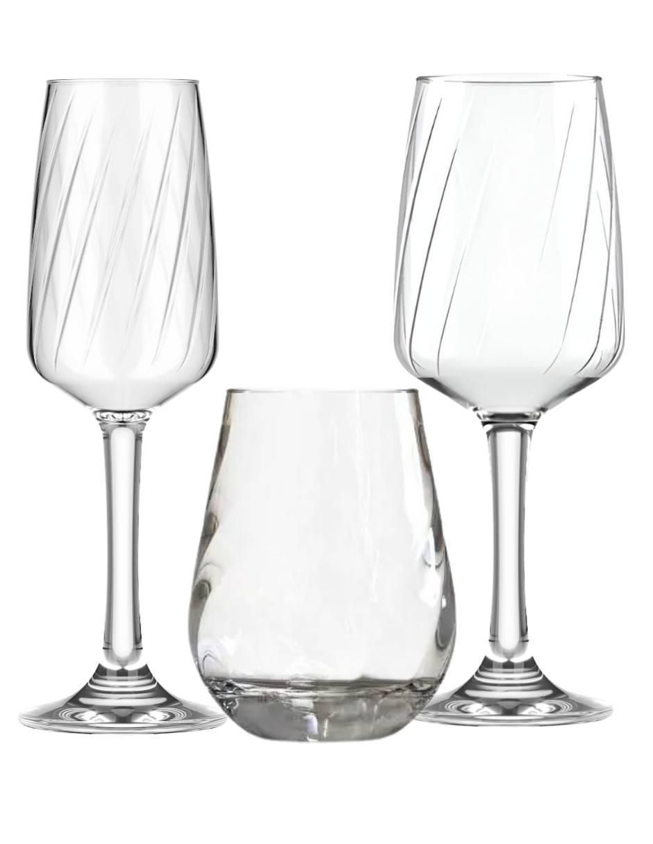 Set de copas lombardia de vidrio 12 piezas 4