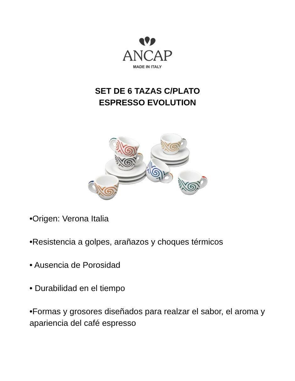 Set de tazas espresso Evolution 12 piezas 2