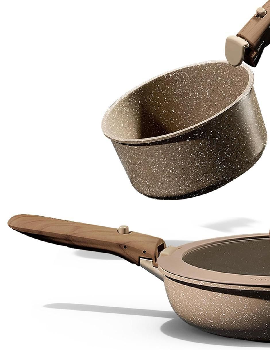 Batería de cocina de aluminio antiadherente sin PFOA 17 piezas 2