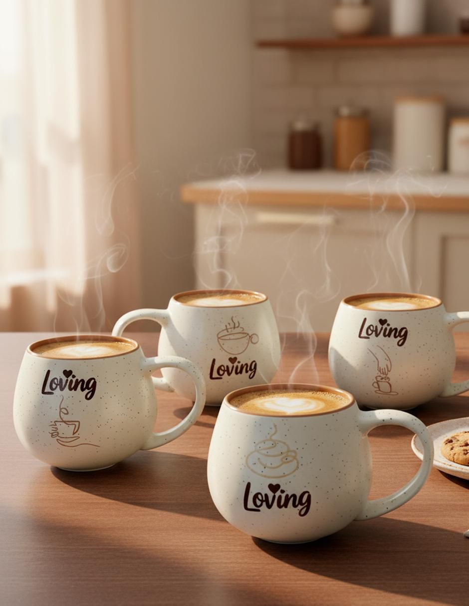 Set de tazas clásicas John Nada 4 piezas 6