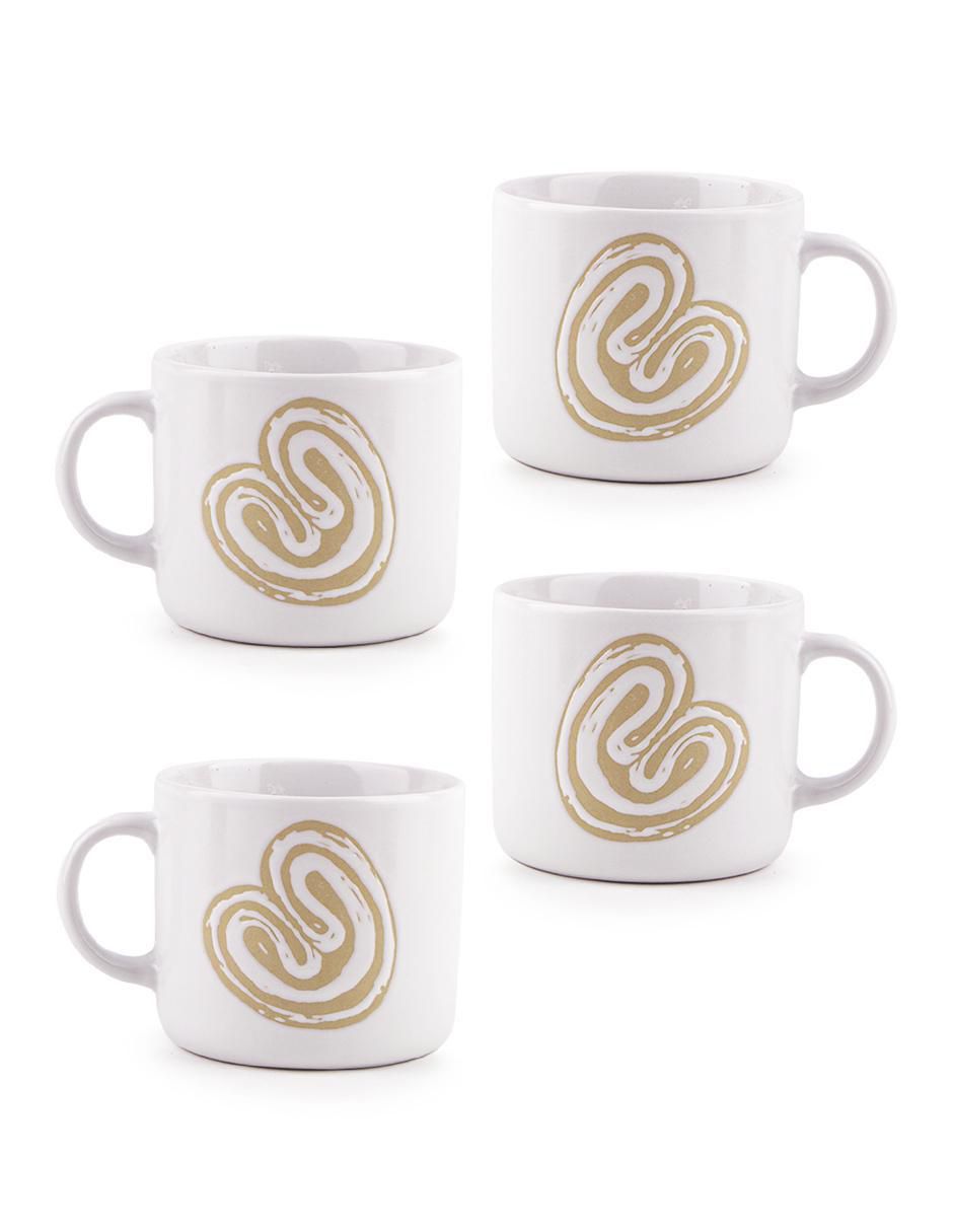 Set de tazas clásicas 4 piezas