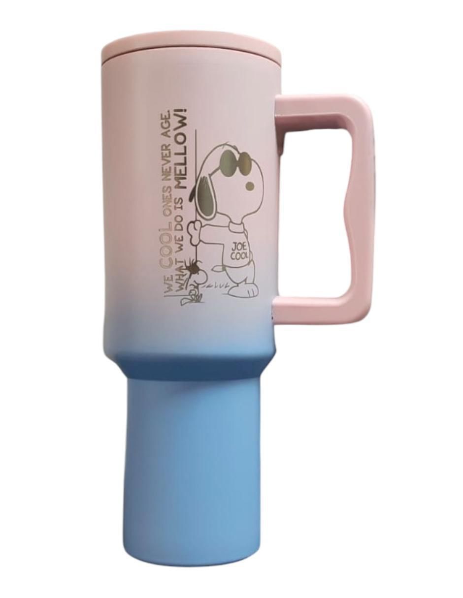 Termo de acero inoxidable Snoopy con tapa rosca 1.2 L 2