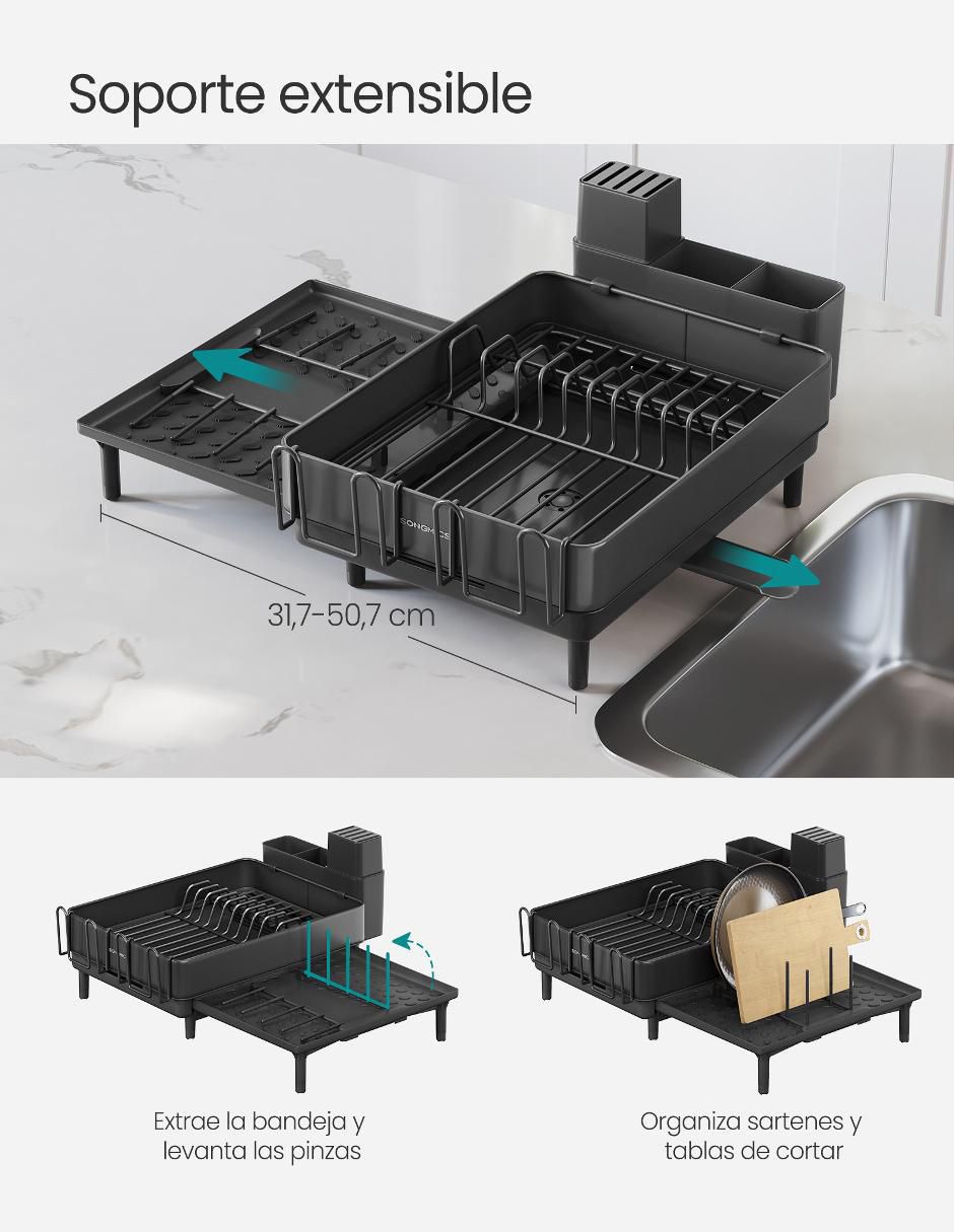Escurridor de trastes Paxton de acero inoxidable 5