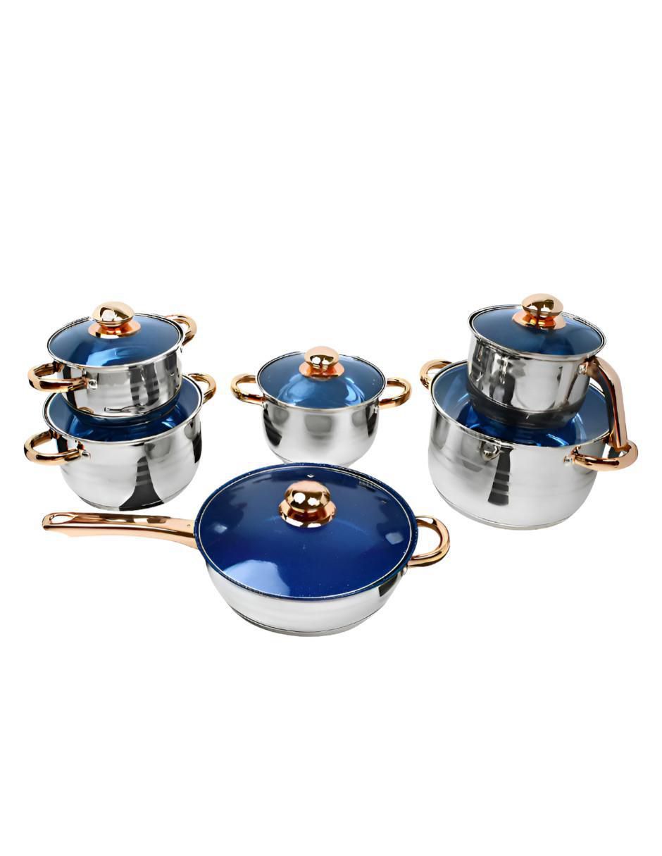 Batería de cocina de acero inoxidable 12 piezas
