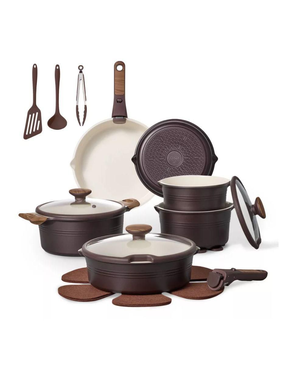 Batería de cocina de cerámica antiadherente sin PFOA 24 piezas Batería de cocina de cerámica antiadherente sin PFOA 24 piezas