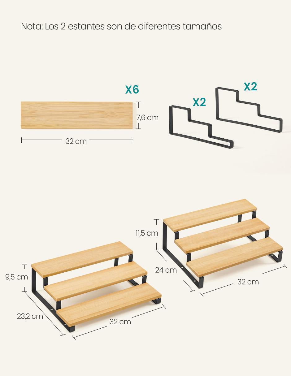 Estante de bambú Bystro MKCS016N02 5
