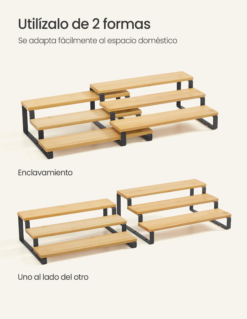 Estante de bambú Bystro MKCS016N02 3