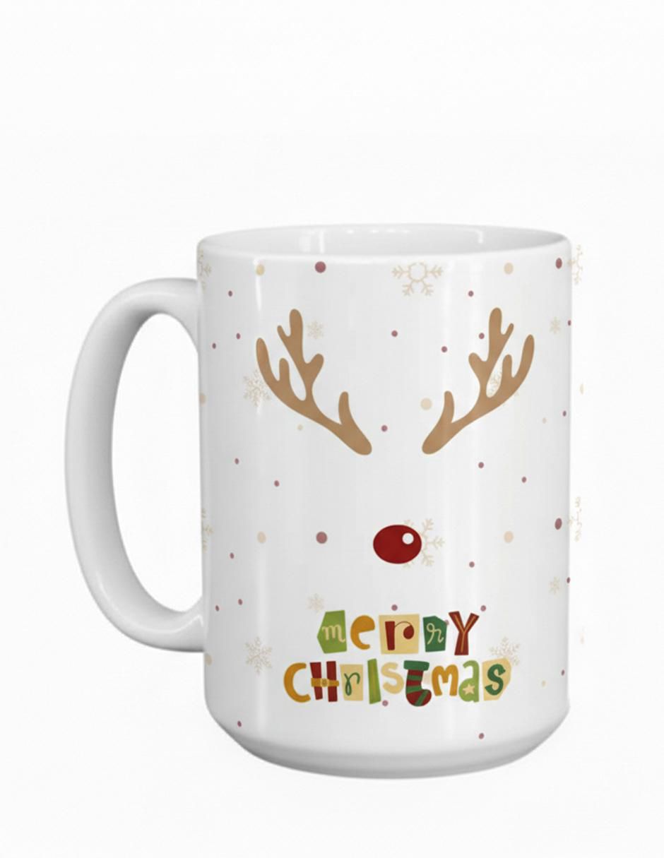 Taza navideña clásica Merry Christmas