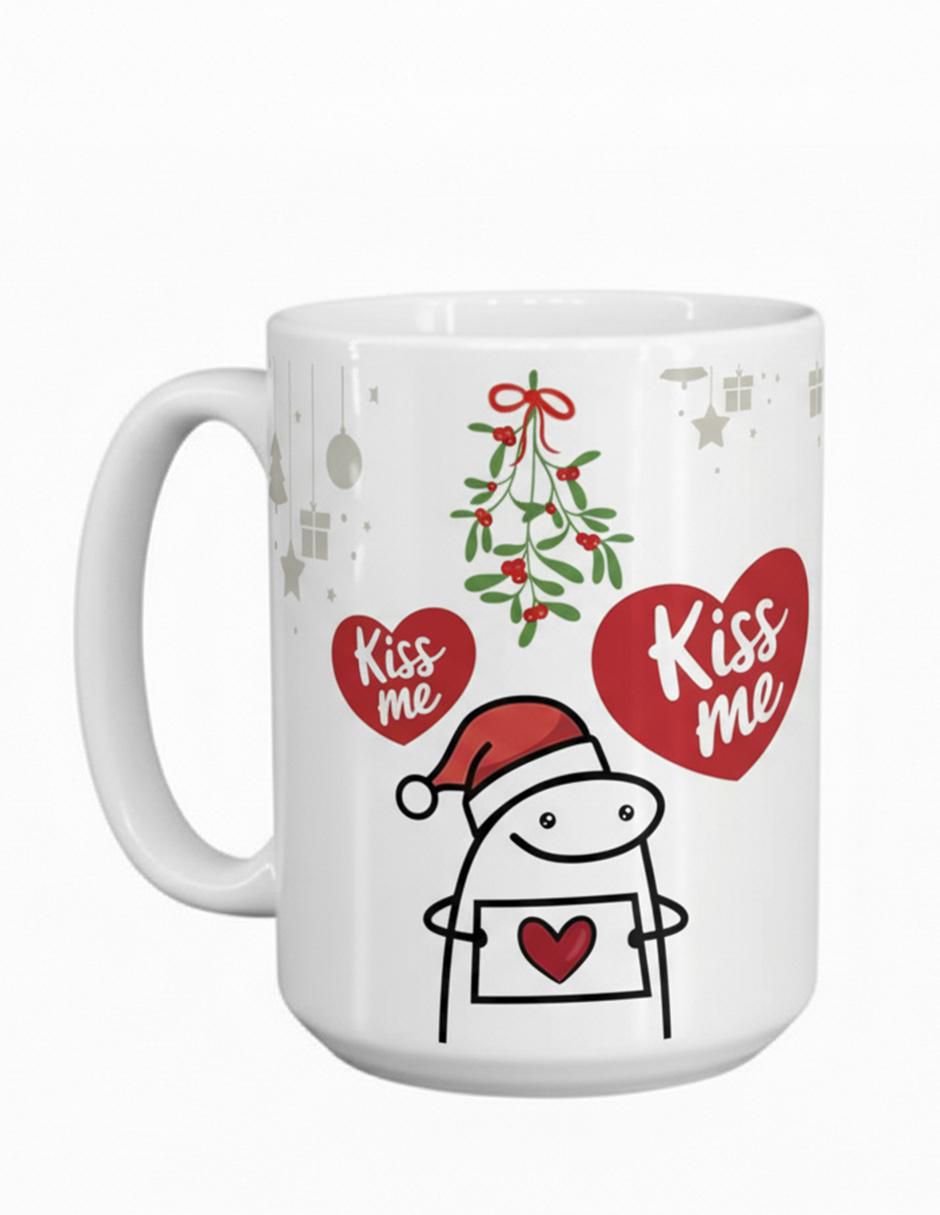 Set de tazas navideñas clásicas Kiss Me 2 piezas 2