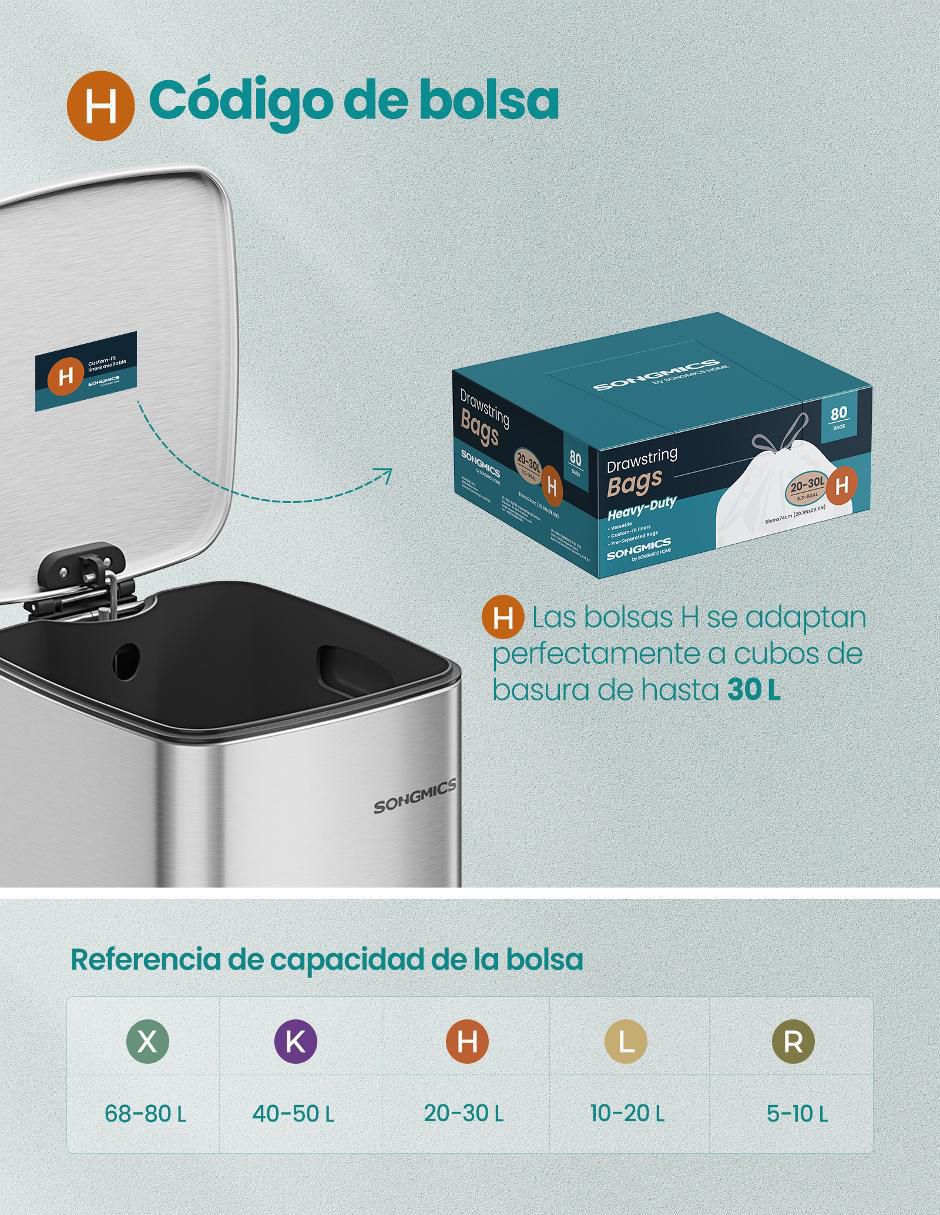 Bolsas para basura con 80 piezas piezas 5