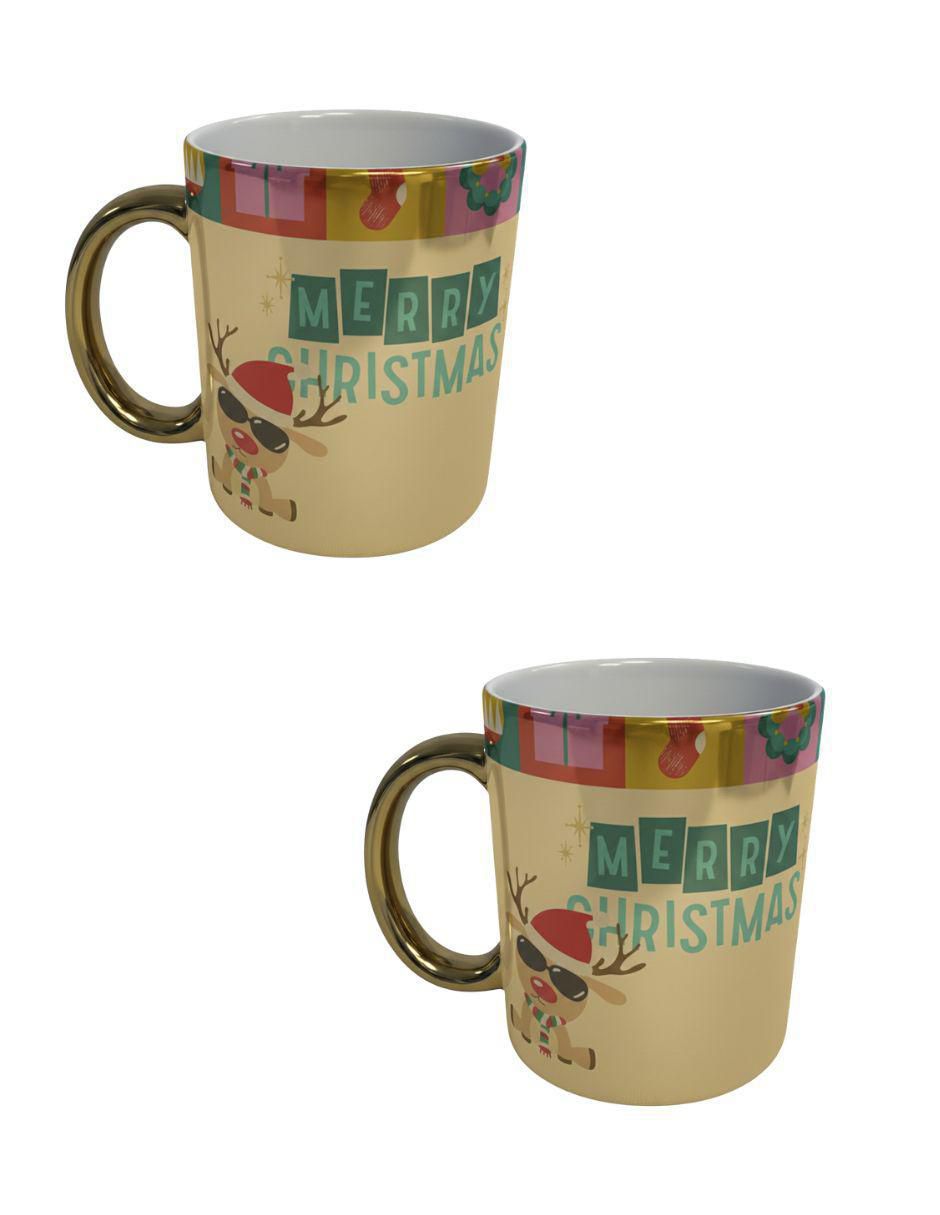 Set de tazas navideñas clásicas 2 piezas