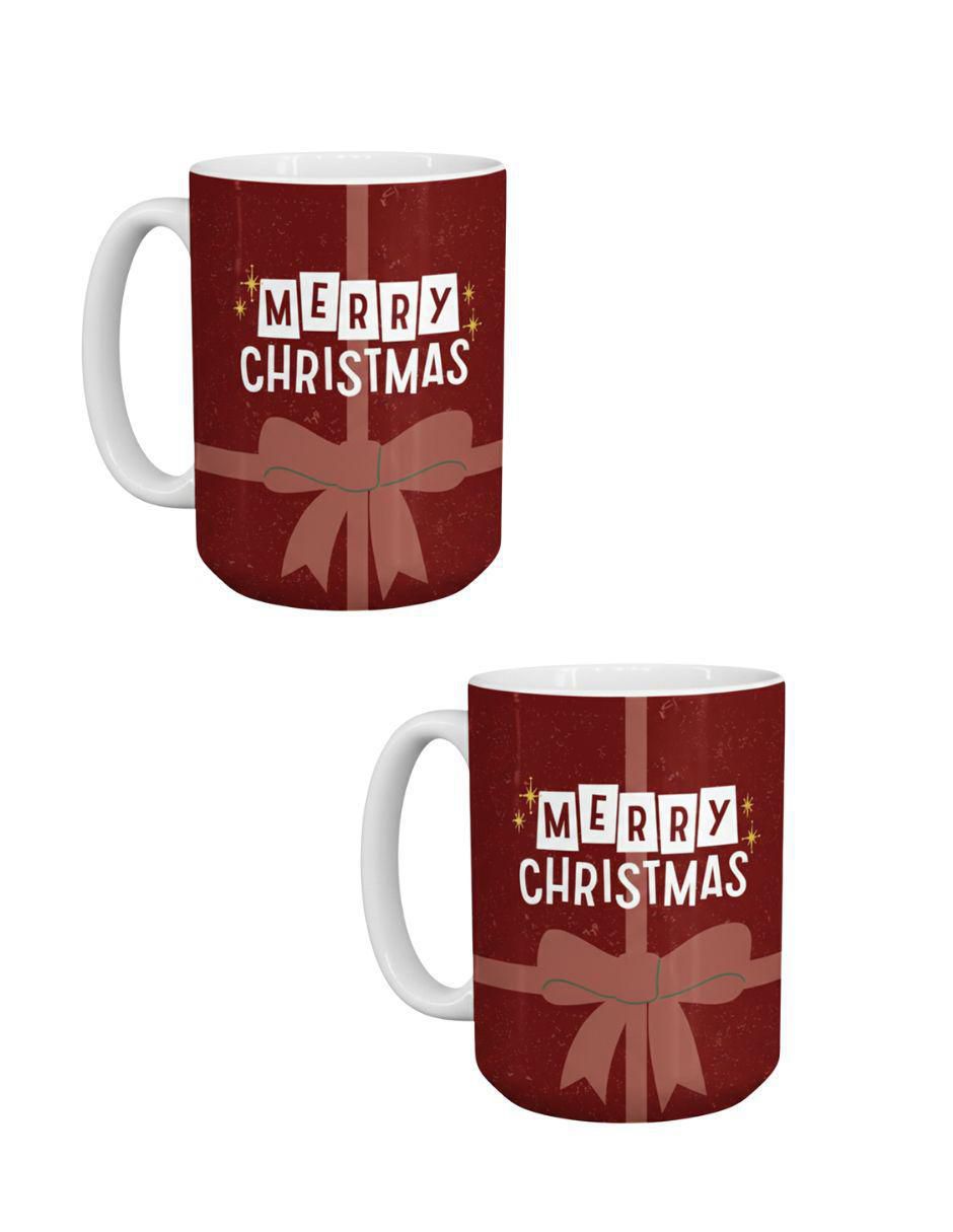 Set de tazas navideñas clásicas 2 piezas