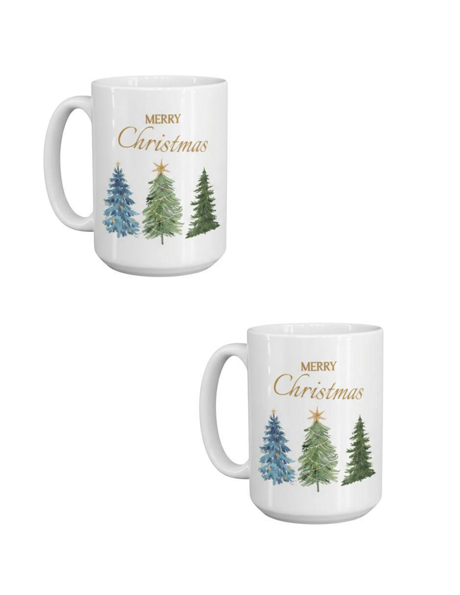 Set de tazas navideñas clásicas 2 piezas