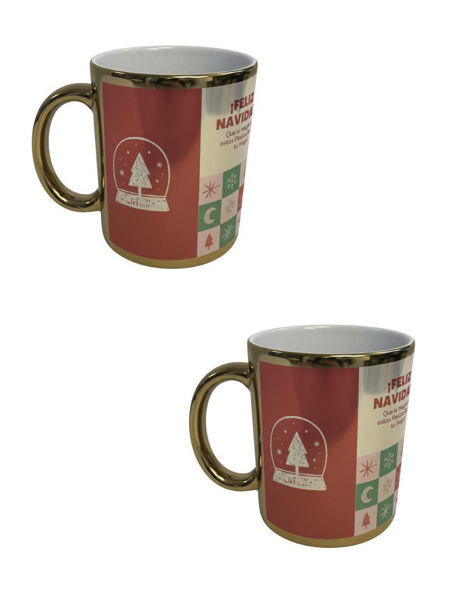 Set de tazas navideñas clásicas 2 piezas