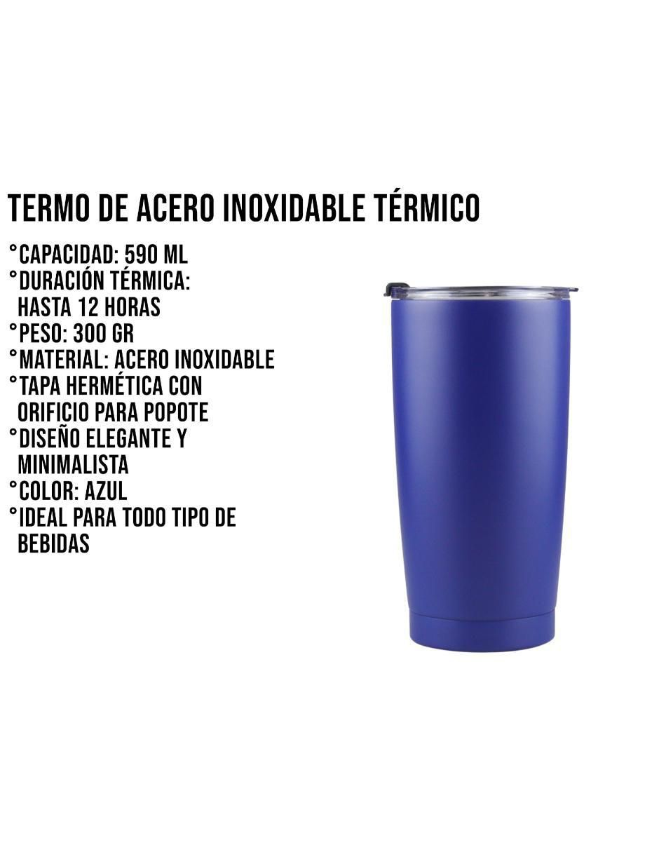 Termo control expert "de" acero inoxidable termos "con tapa" a presión 590 ml