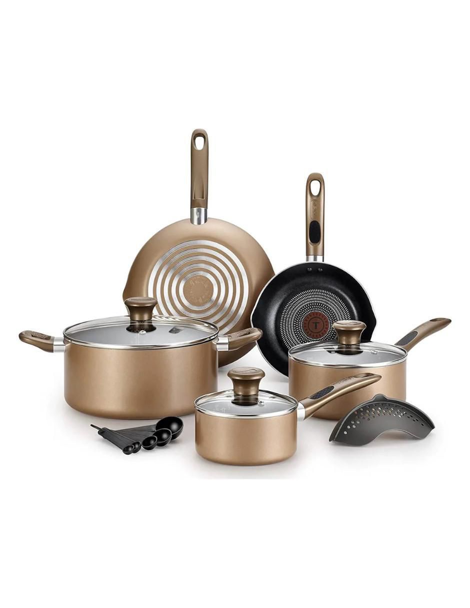 Batería de cocina B036SE64BRONZ de acero inoxidable antiadherente sin PFOA 14 piezas 1