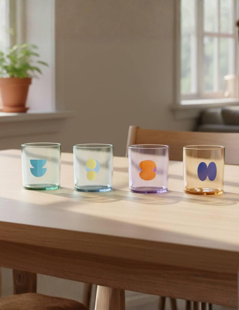 Set de vasos para agua Rio toy de vidrio con 6 piezas 2