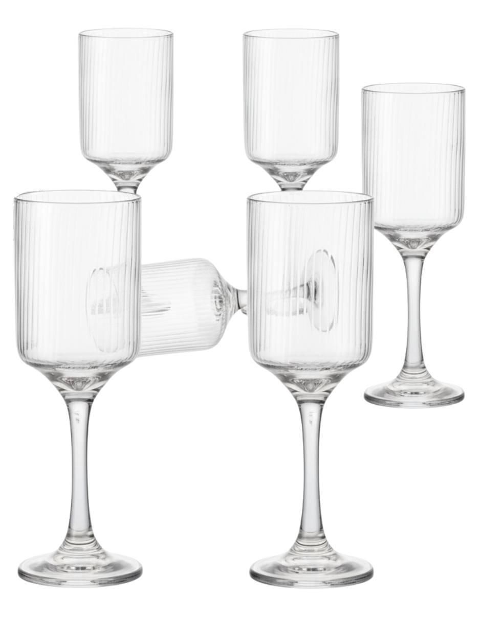 Set de copas para vino de vidrio 6 piezas Set de copas para vino de vidrio 6 piezas