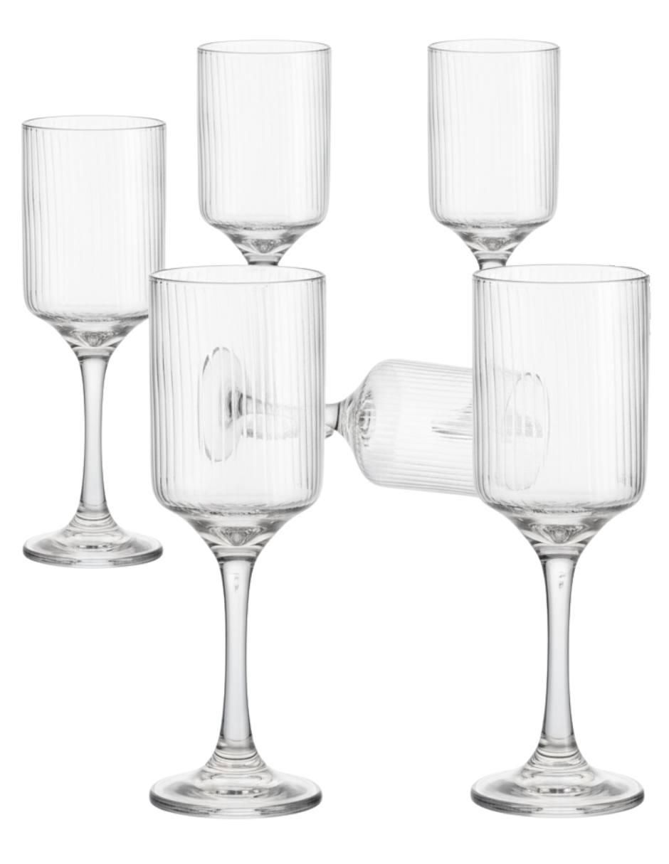 Set de copas para vino de vidrio 6 piezas Set de copas para vino de vidrio 6 piezas