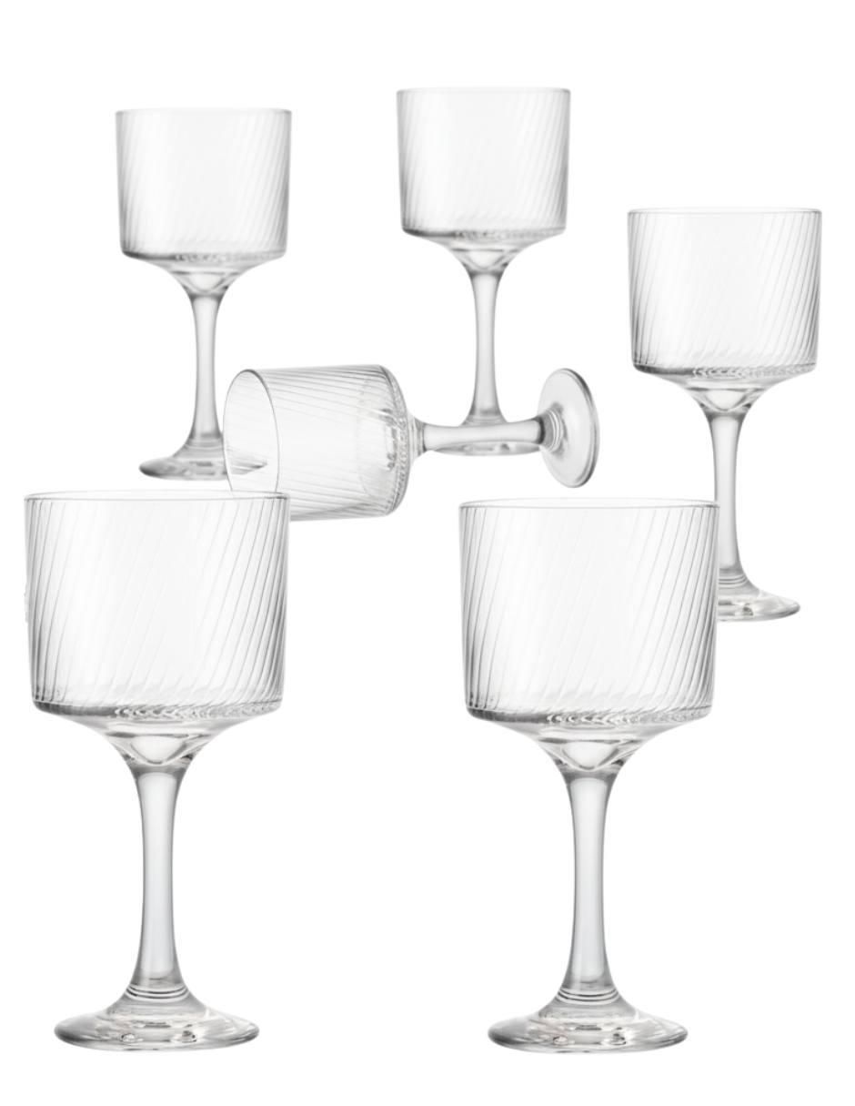 Set de copas para Gin de vidrio 6 piezas