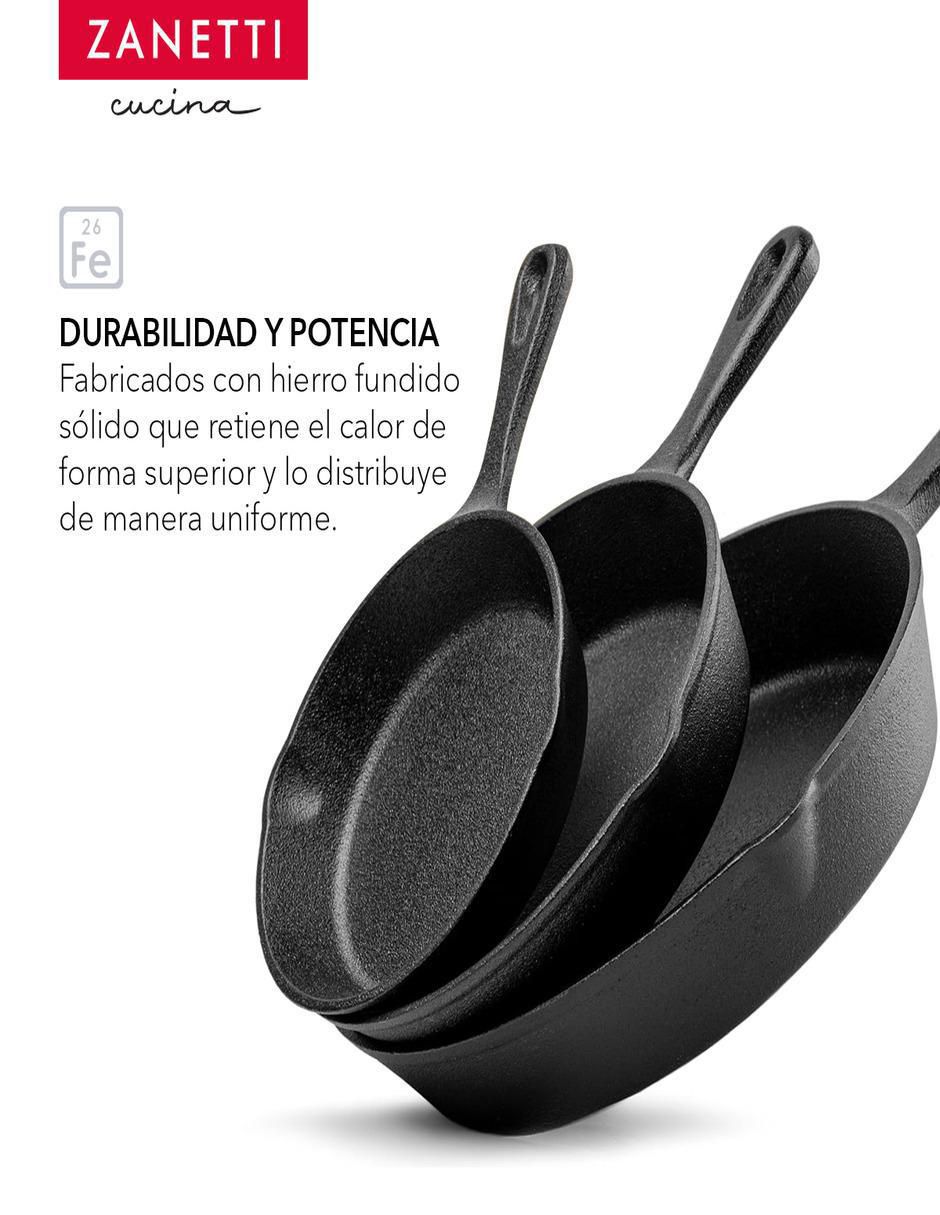 Set de sartenes de hierro fundido 6 piezas 2