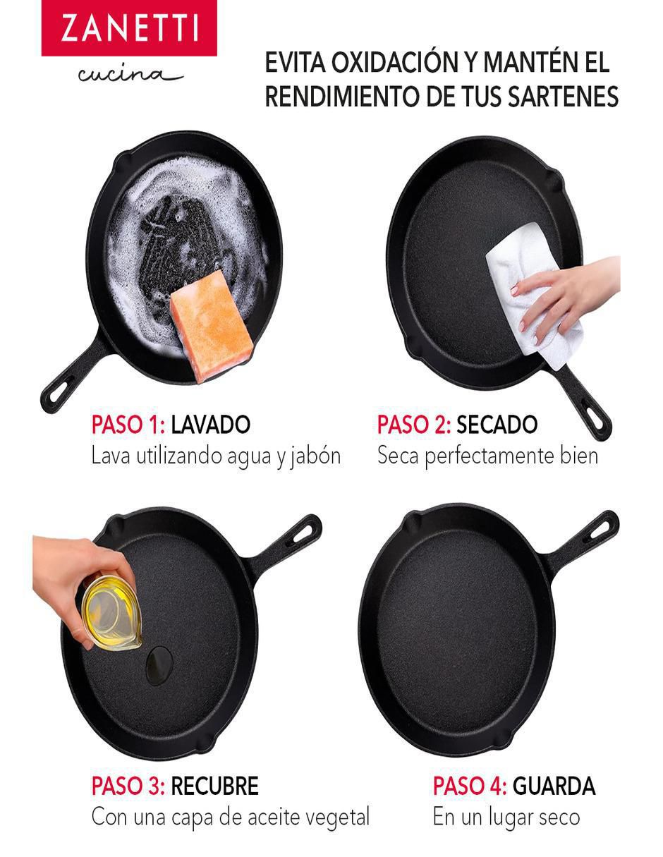 Set de sartenes de hierro fundido 6 piezas 4