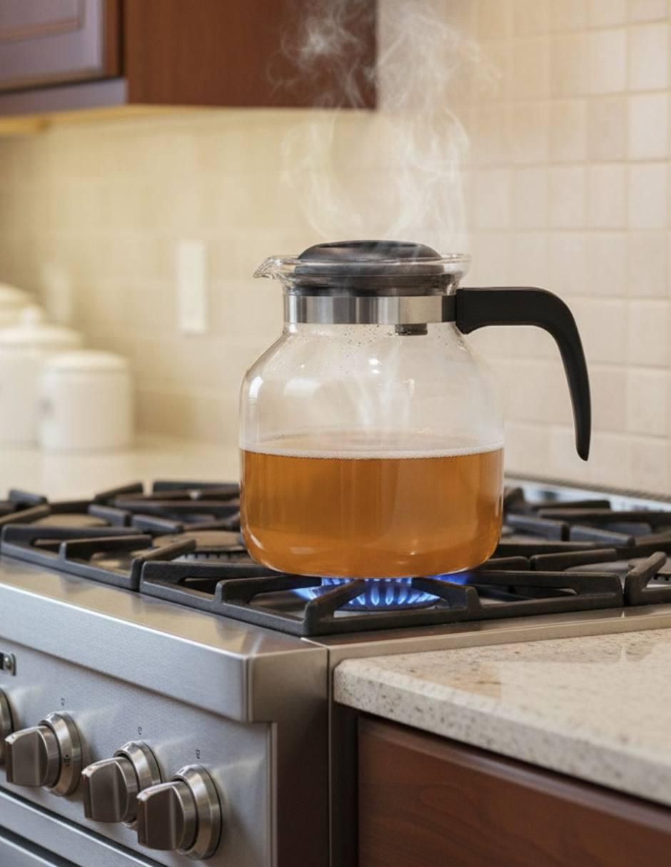 Tetera hervidora de vidrio borosilicato 2