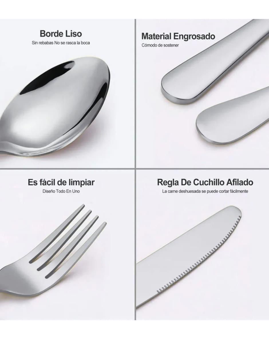 Set cubiertos de acero inoxidable 30 piezas