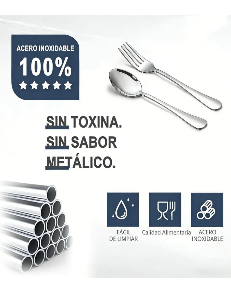 Set cubiertos de acero inoxidable 30 piezas 5
