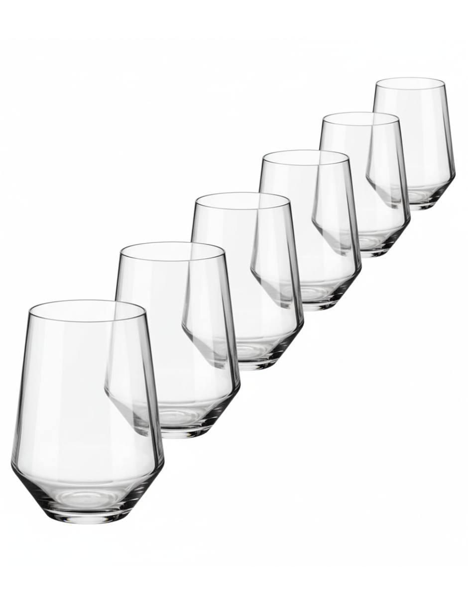 Set de vasos para whisky Rotterdam de vidrio con 6 piezas