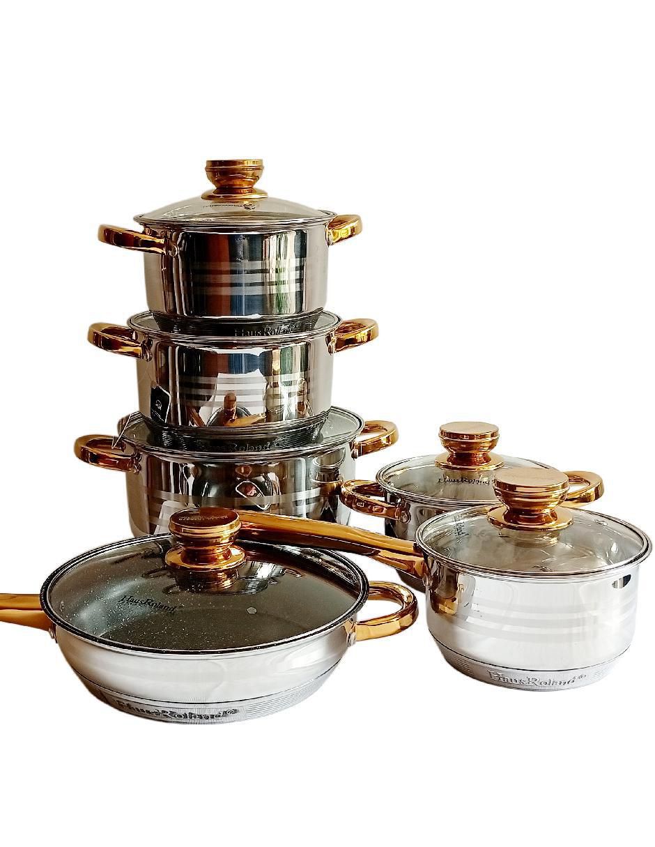 Batería de cocina de acero inoxidable 12 piezas Batería de cocina de acero inoxidable 12 piezas