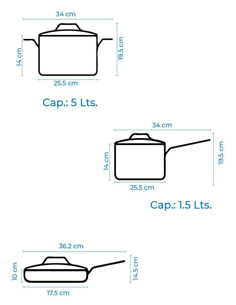 Batería de cocina de acero inoxidable 12 piezas 6