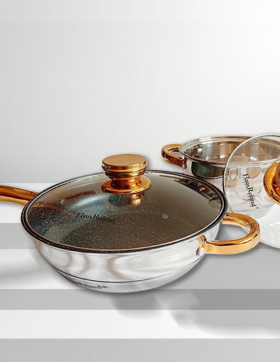 Batería de cocina de acero inoxidable 12 piezas 3