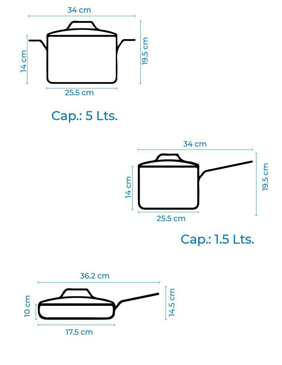 Batería de cocina de acero inoxidable 12 piezas 6