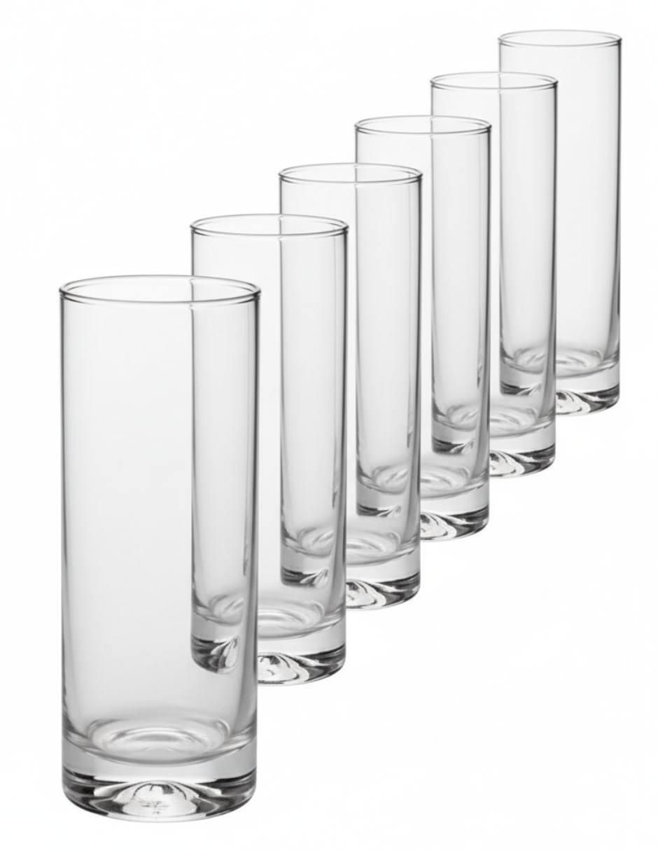 Set de vasos highball Manhatan de vidrio con 6 piezas
