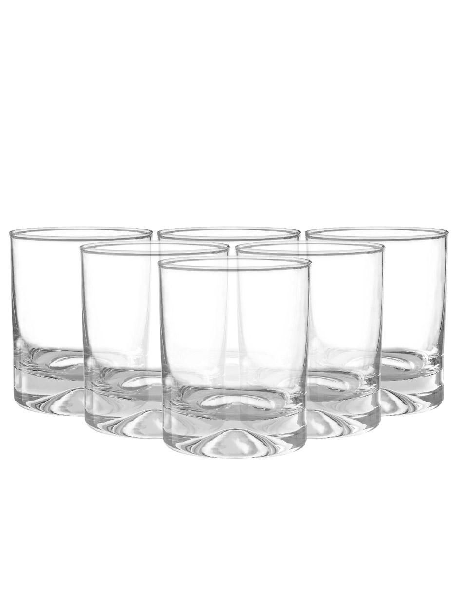 Set de vasos para whisky Manhatan de vidrio con 6 piezas
