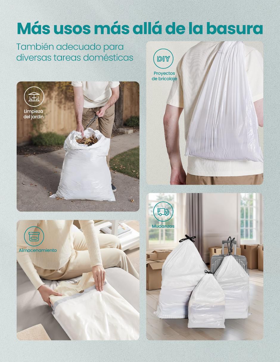 Bolsas para basura Leos con 160 piezas 2